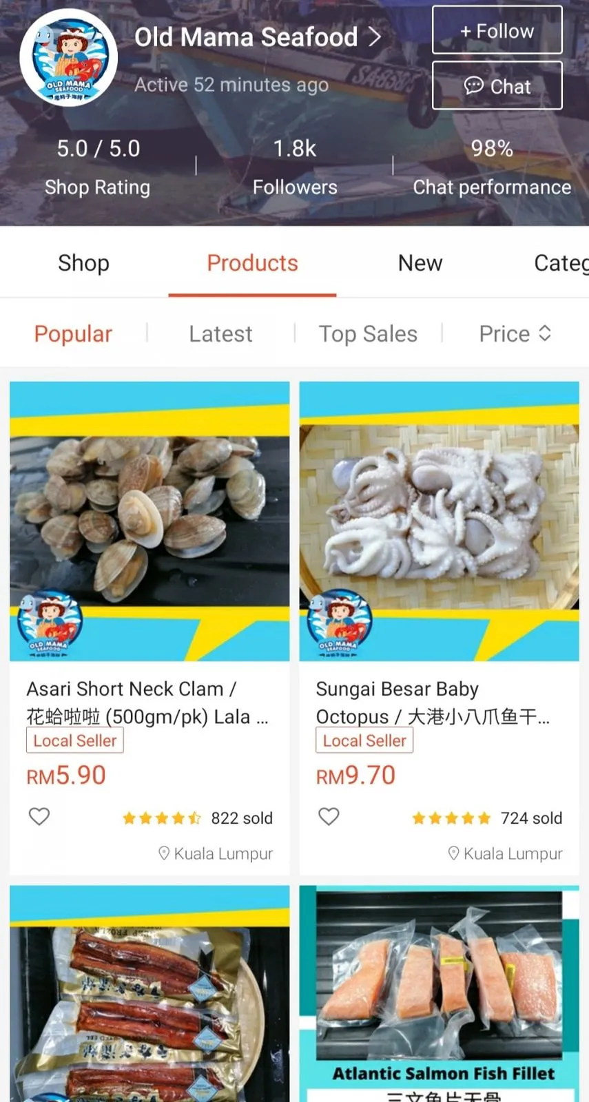 말레이시아온라인생선구입-Shopee# Old Mama Seafood 이미지 1