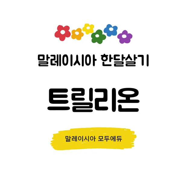 말레이시아모두에듀 /말레이시아한달살기/ 가성비숙소♡ 트릴리온레지던스 이미지 1