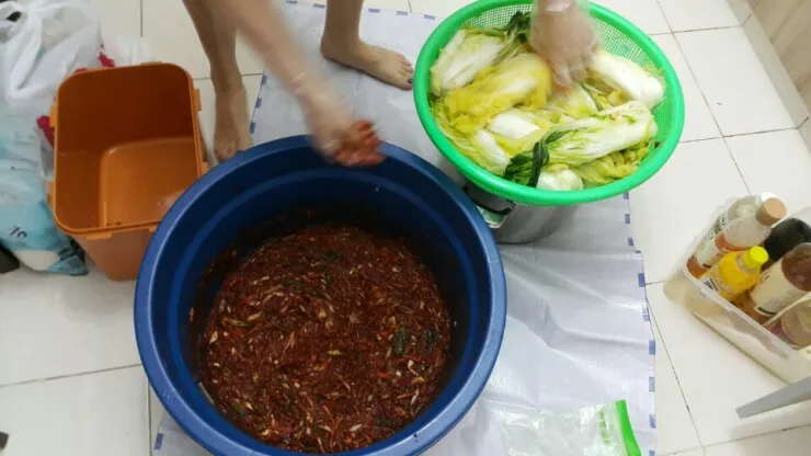 말레이시아 집밥-배추 김치 담그기 이미지 2