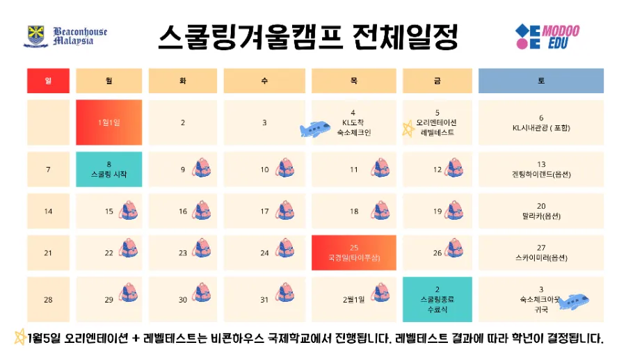 비콘하우스 국제학교 스쿨링 일정과 숙소 소개 이미지 2