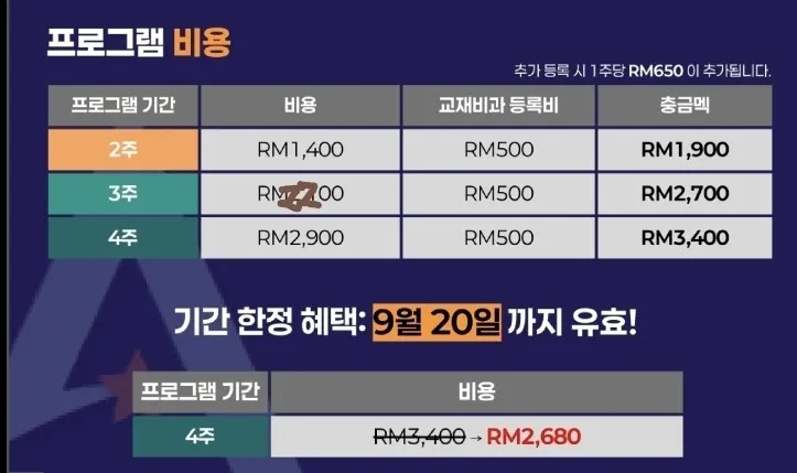 말레이시아한달살기 [아틀라스 아카데미] 비수기시즌 조기예약 9/20일까지 이미지 3