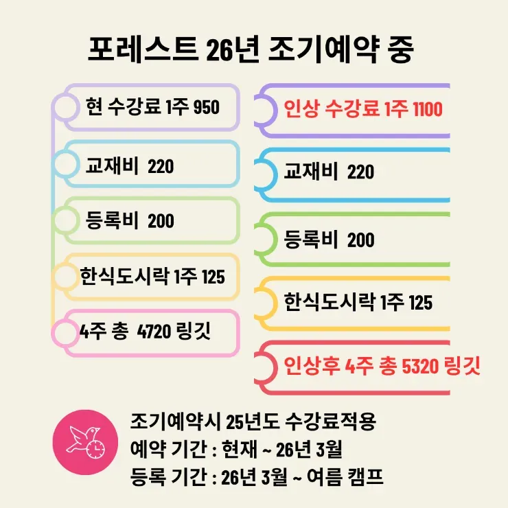 말레이시아한달살기/몽키아라 포레스트어학원 26년 조기예약 시작💕 이미지 3