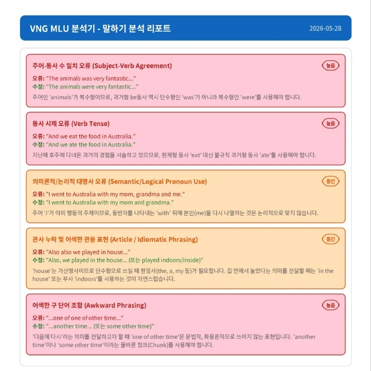 MLU 보고서-영어발화보고서 이미지 5