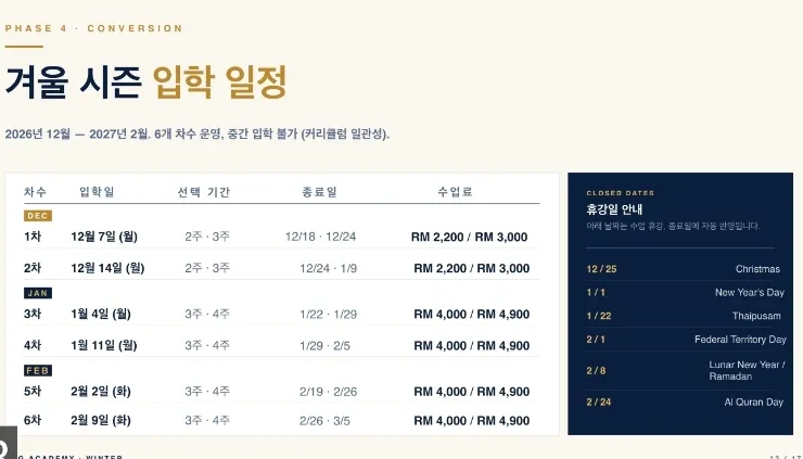 말레이시아 영어캠프 -VNG 아카데미 ;8월등록부터 겨울캠프 비용 인상☀️ 이미지 5