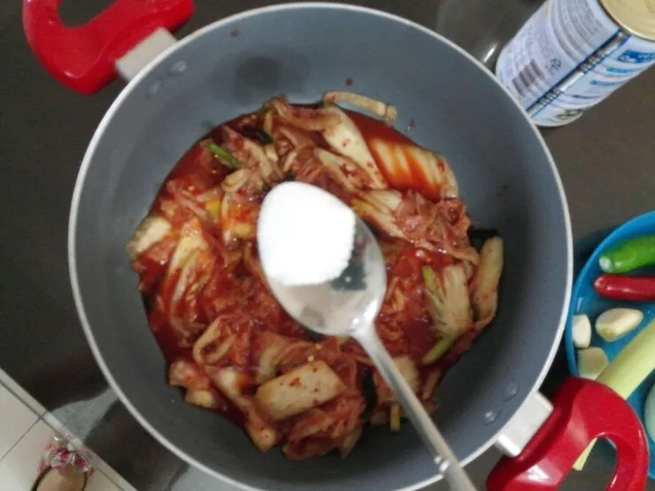 말레이시아음식-집밥편:고등어통조림김치찌개 이미지 5