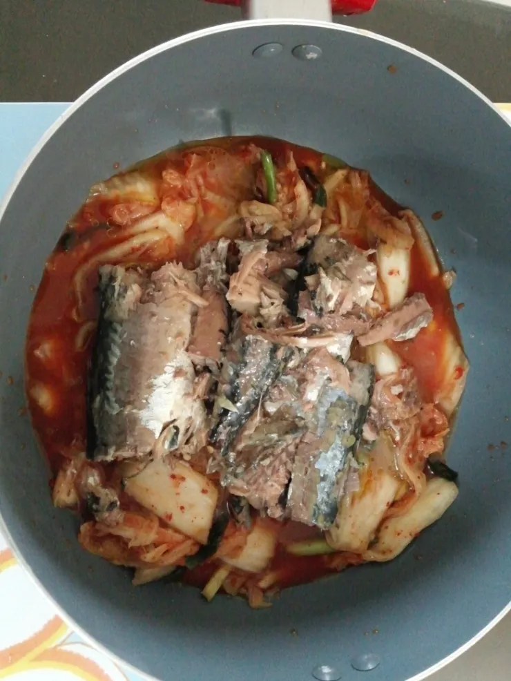 말레이시아음식-집밥편:고등어통조림김치찌개 이미지 6