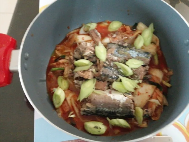 말레이시아음식-집밥편:고등어통조림김치찌개 이미지 7