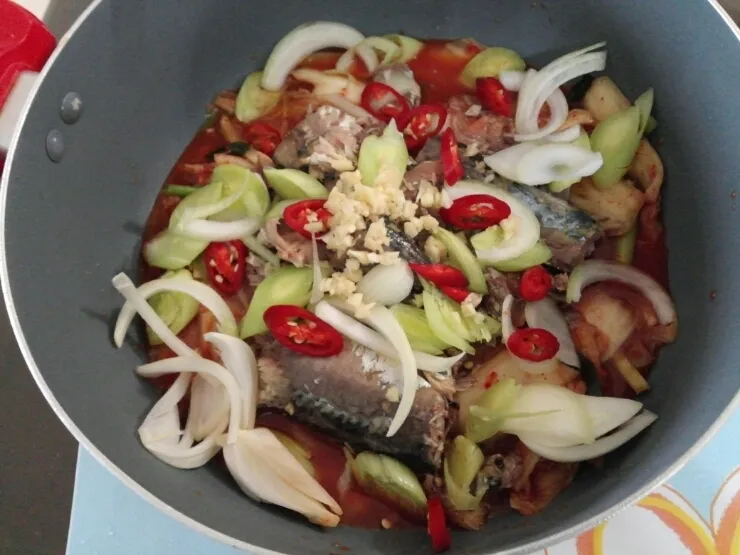 말레이시아음식-집밥편:고등어통조림김치찌개 이미지 9