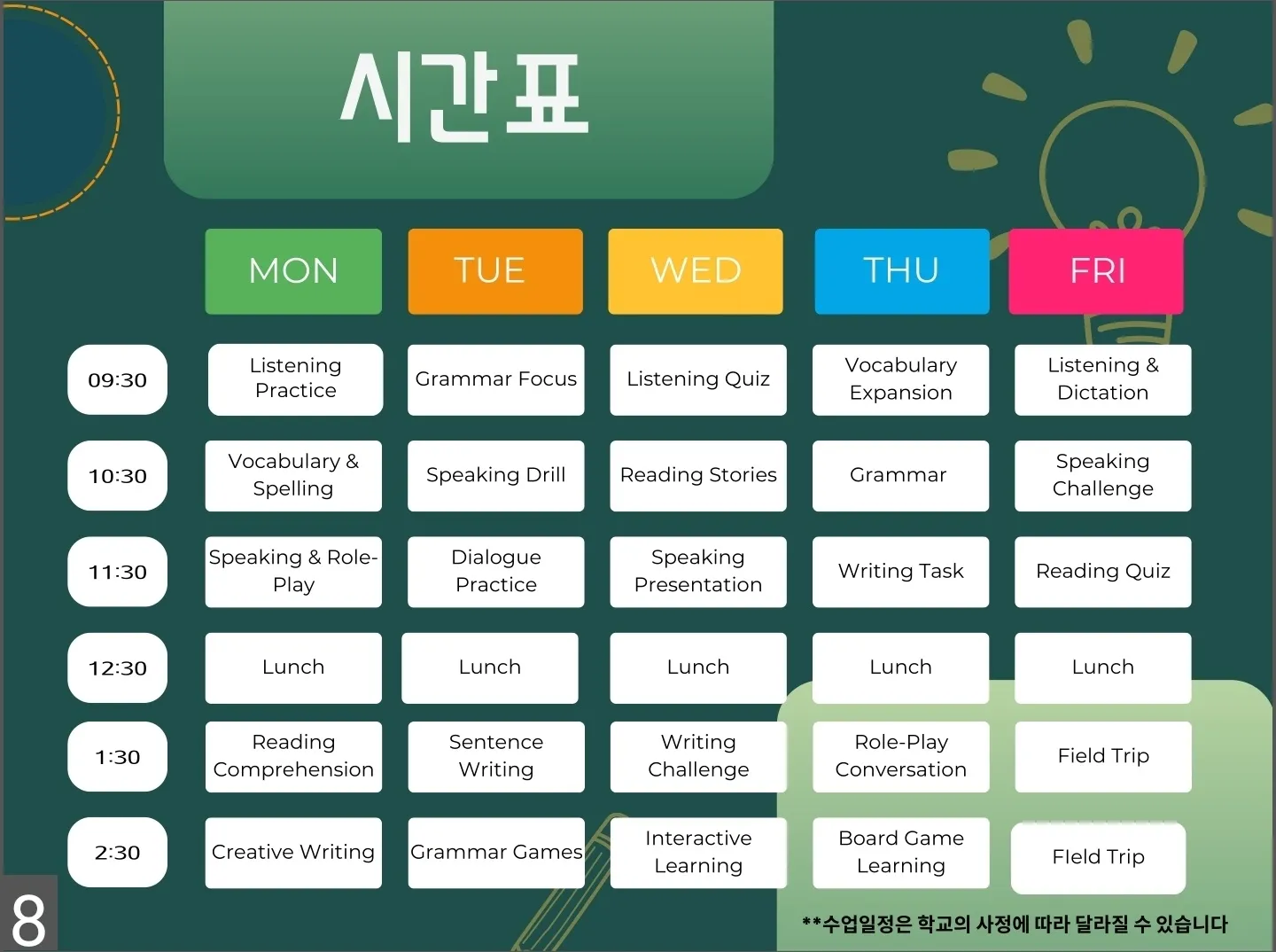 VNG 어학원 겨울 캠프 조기예약 9/15일까지 이미지 11