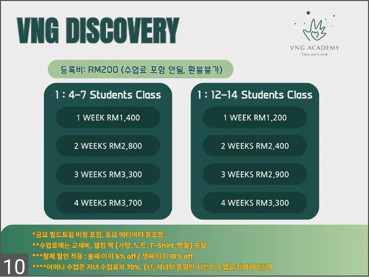 VNG 아카데미 한반 최대 7명/겨울캠프 (어얼리버드 할인 9월15일까지10%) - (7/16일수정) 이미지 11